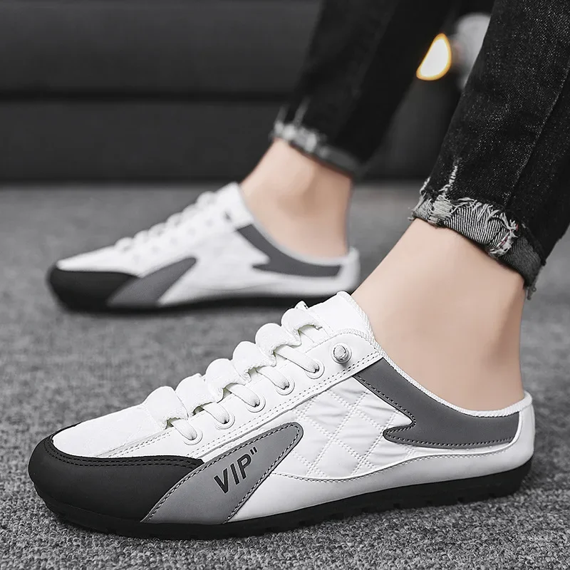 Men Shoes Marks - 2025 Men's Shoes Breathable Half Slippers