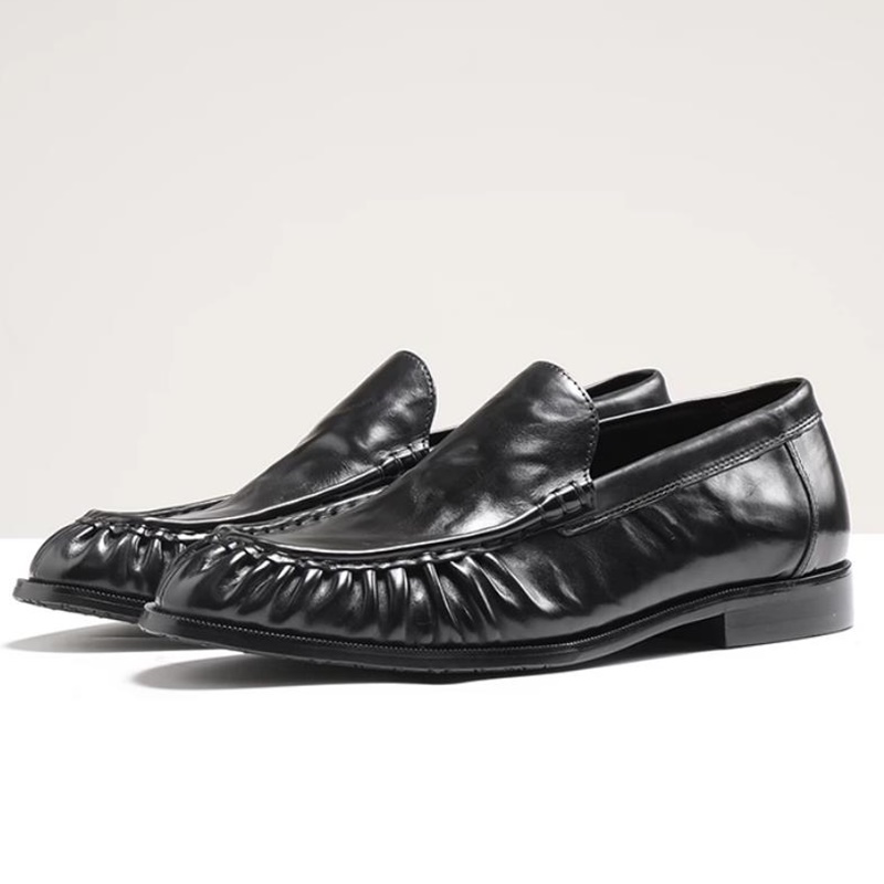 Men'S Shoes Grip - Top-layer Cowhide Hand-grip Pattern Craftsmanship Sheepskin