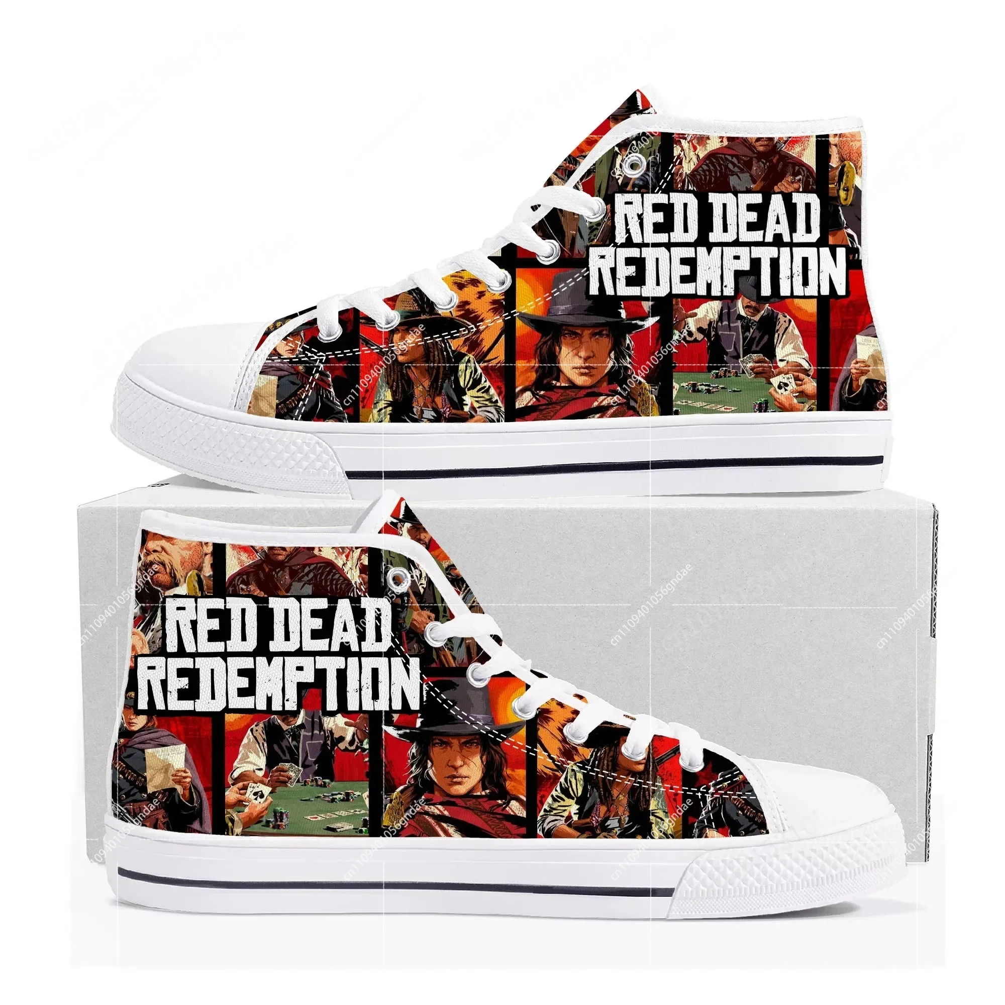Men Shoes Red - Video Game Red Dead Redemption High