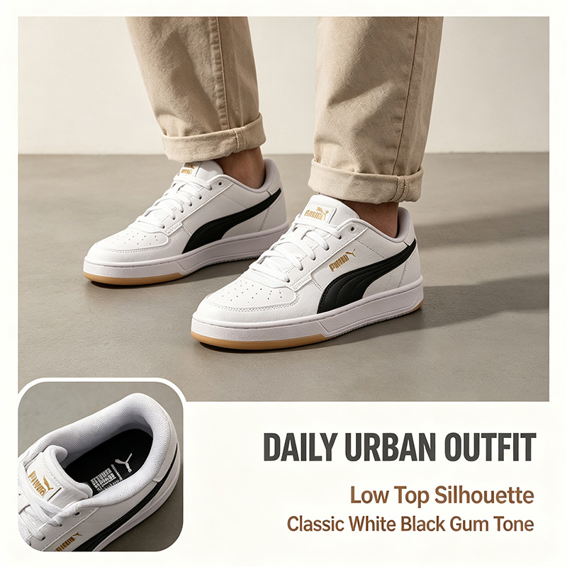 Men Shoes Puma - PUMA Men White Black Low Top