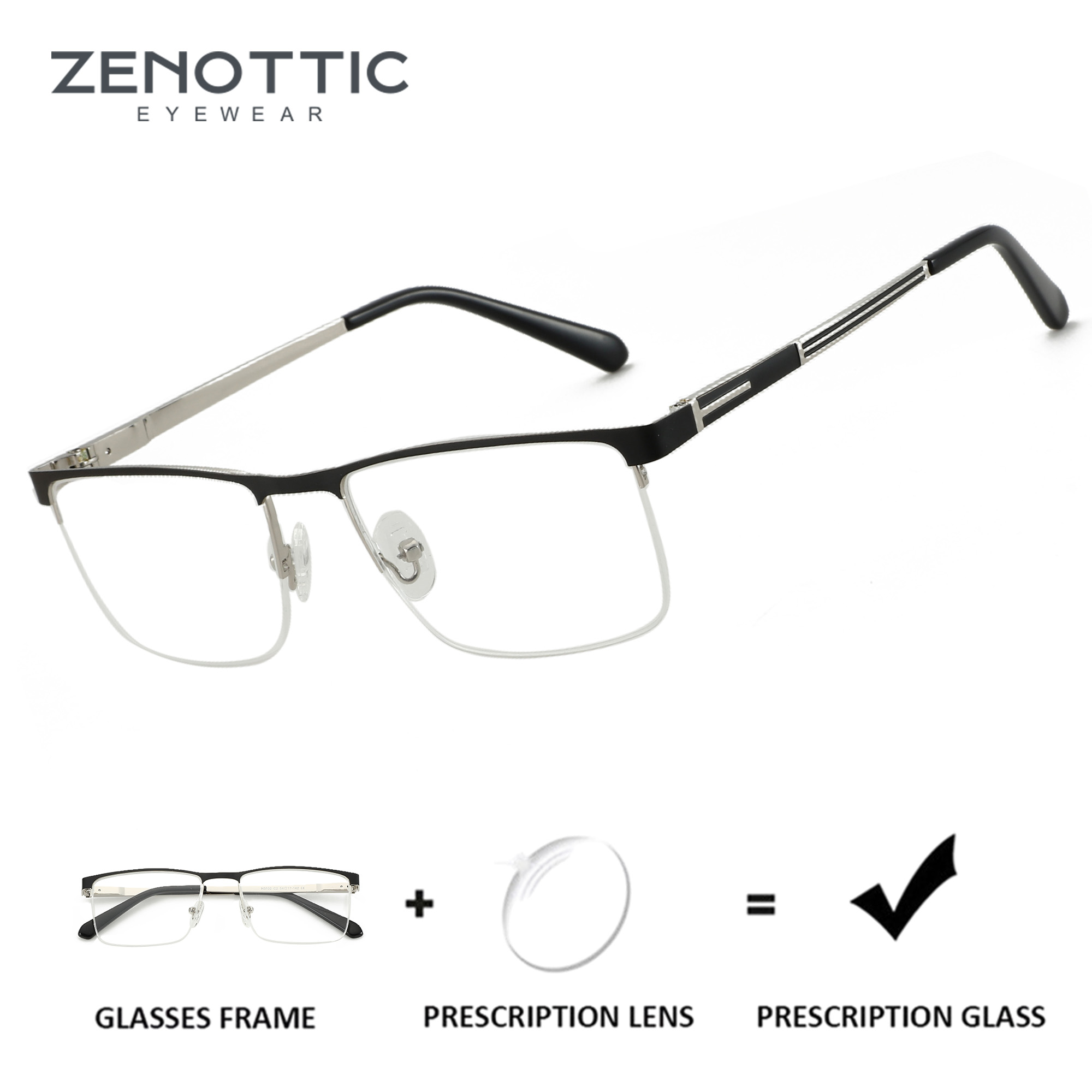 Men Shoes Zegna - ZENOTTIC New Arrivals Men Half Rimless