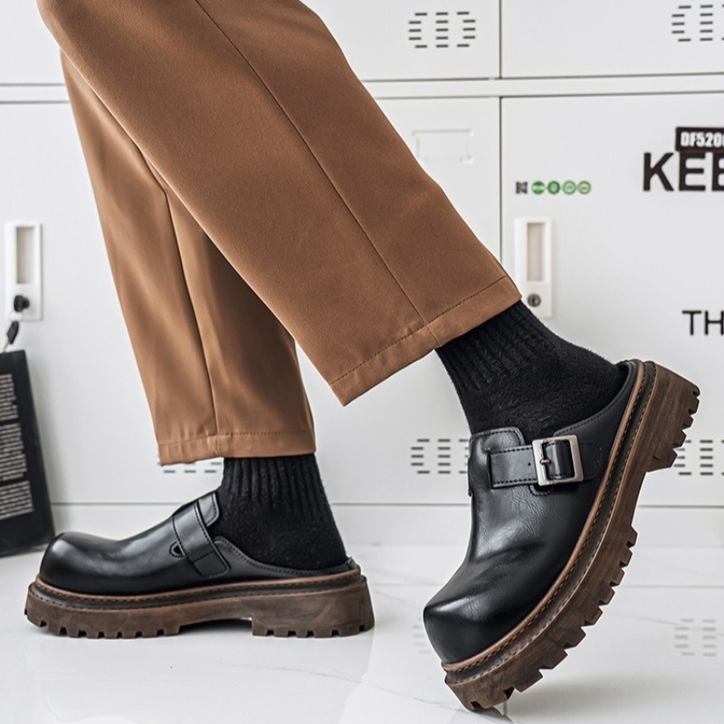 Men Shoes Marks - Men's Bag Head Platform Slippers Trend