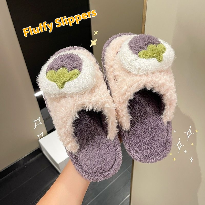 Men'S Shoes Cloud - Women fluffy Cotton Slippers Winter Cartoon