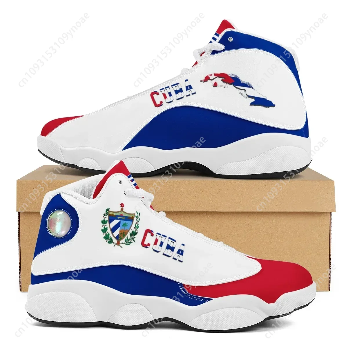 Men Shoes Marks - CUBA Flag Print Cool Men Basketball
