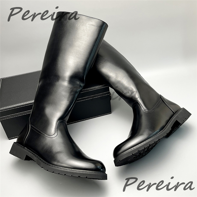 Men'S Shoes Zipper - Autumn Winter Warm Men's Knee High