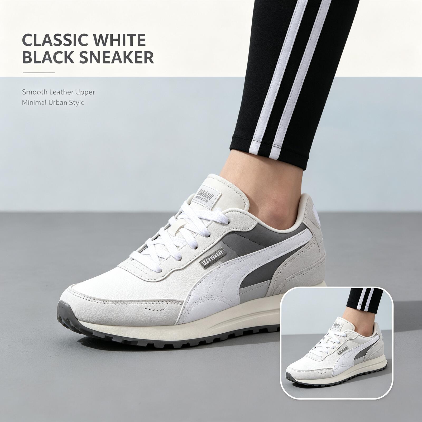 Men Shoes Puma - PUMA Men White Black Low Top