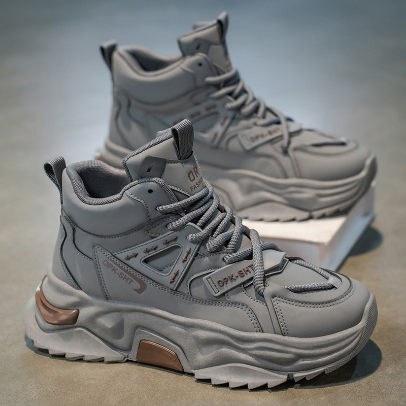 Men'S Shoes For Running - High Top Breathable Anti Slip Man