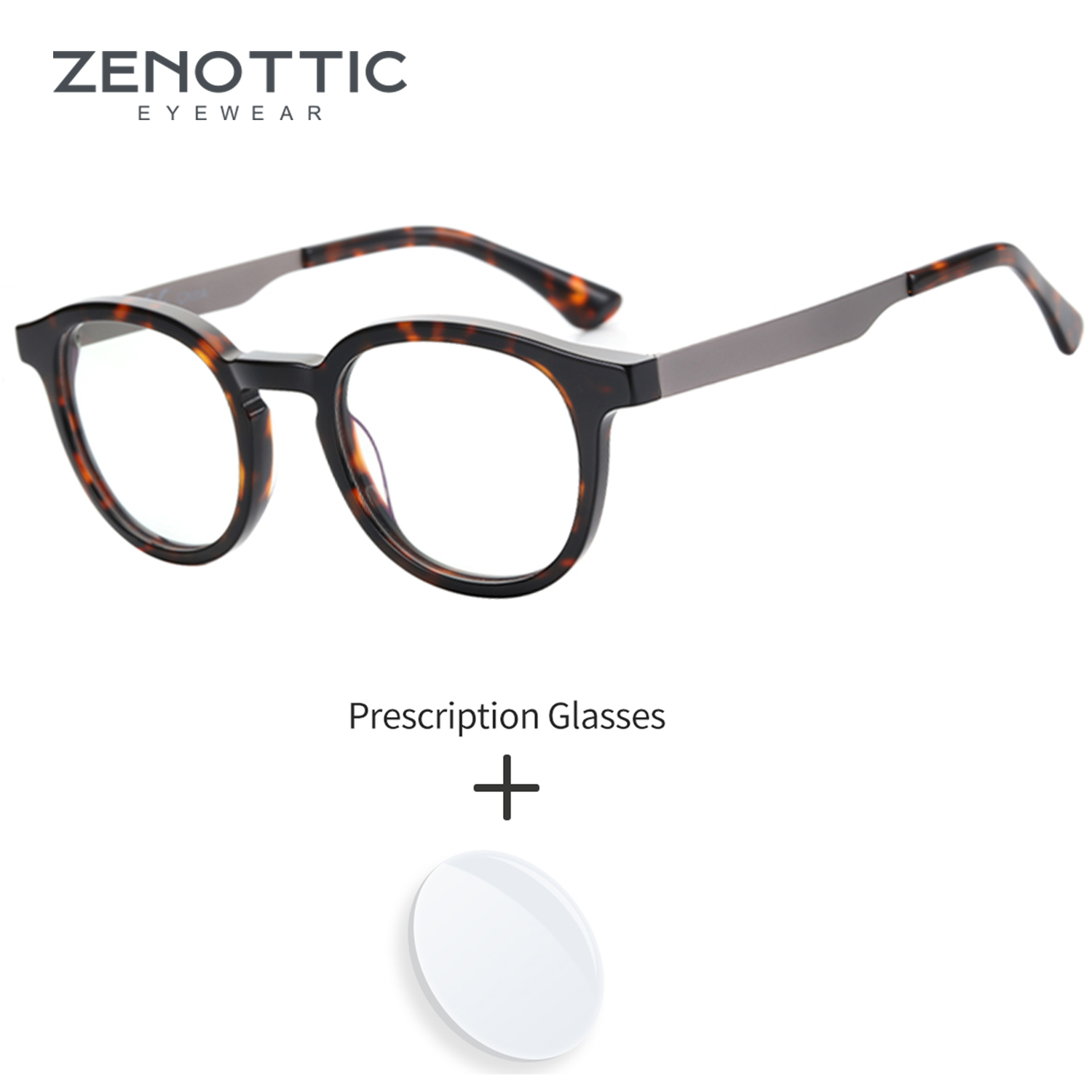 Men Shoes Zegna - ZENOTTIC 2025 Acetate Prescription Eyewear Round