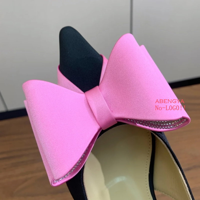 Dress Shoe Pointed - Designer Sexy Silk Pink Low Heels