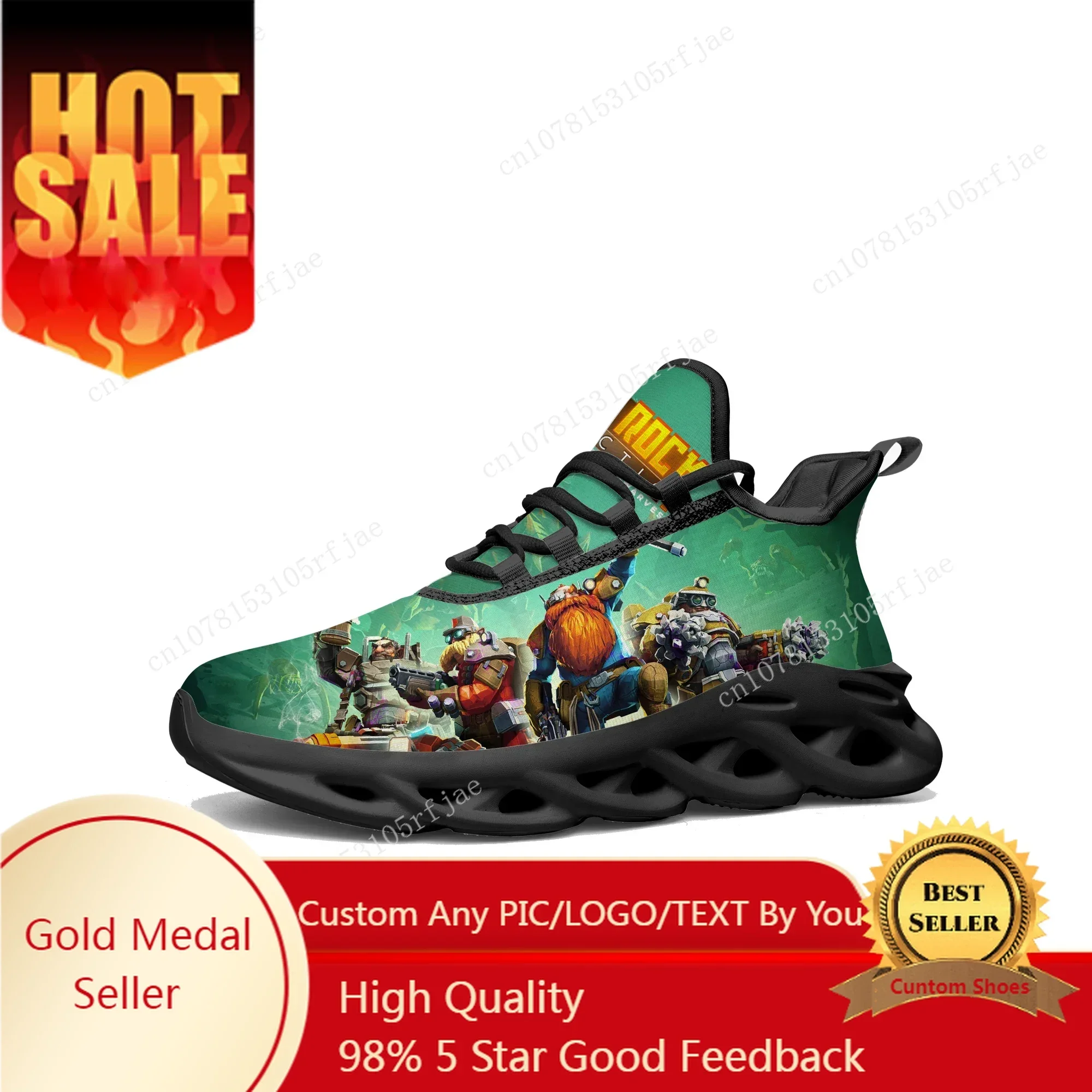 Men'S Shoes For Running - Deep Rock Galactic Flats Sneakers Cartoon