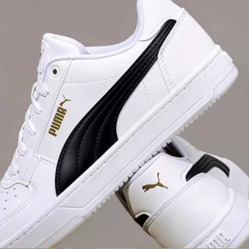 Men'S Shoes Puma Sneakers - Off White Black Puma Leather Skate