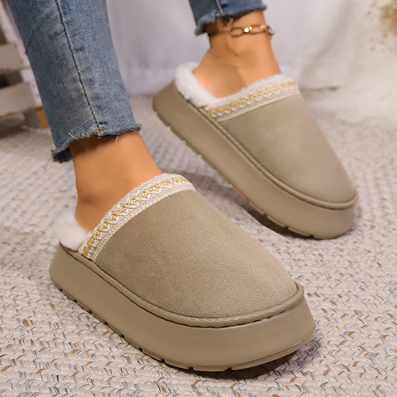 Men'S Shoes Grip - Home Slipper Women Winter Warm Fuzzy