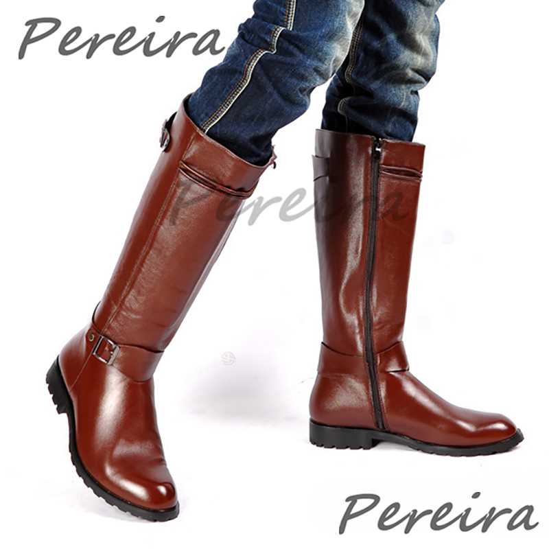 Autumn Winter Retro Knee High  - Men'S Shoes Zipper ulasan dan harga