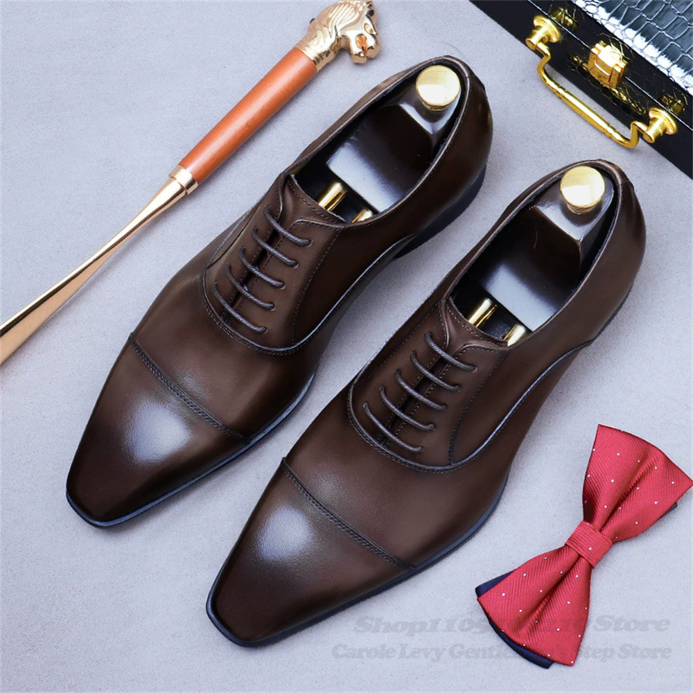 Men Oxford Leather Shoes New B - Men'S Shoes For Suits ulasan dan harga