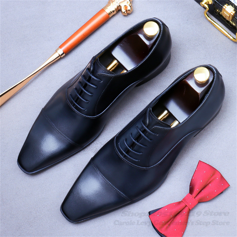 Men Oxford Leather Shoes New B - Men'S Shoes For Suits ulasan dan harga