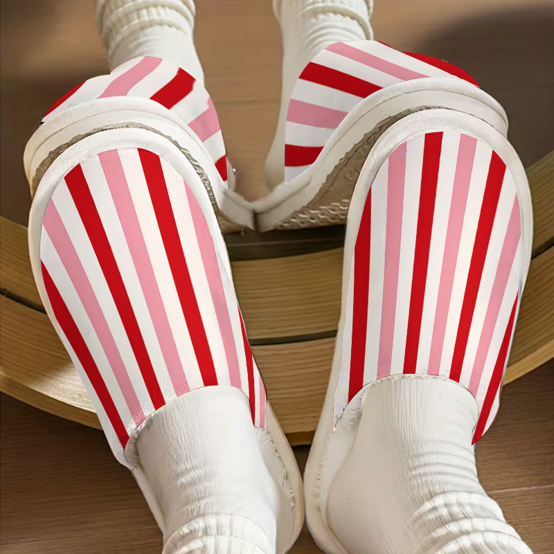 Red Pink Stripes Luxury Plush  - Men Shoes Red ulasan dan harga