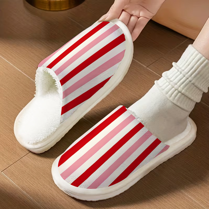 Red Pink Stripes Luxury Plush  - Men Shoes Red ulasan dan harga