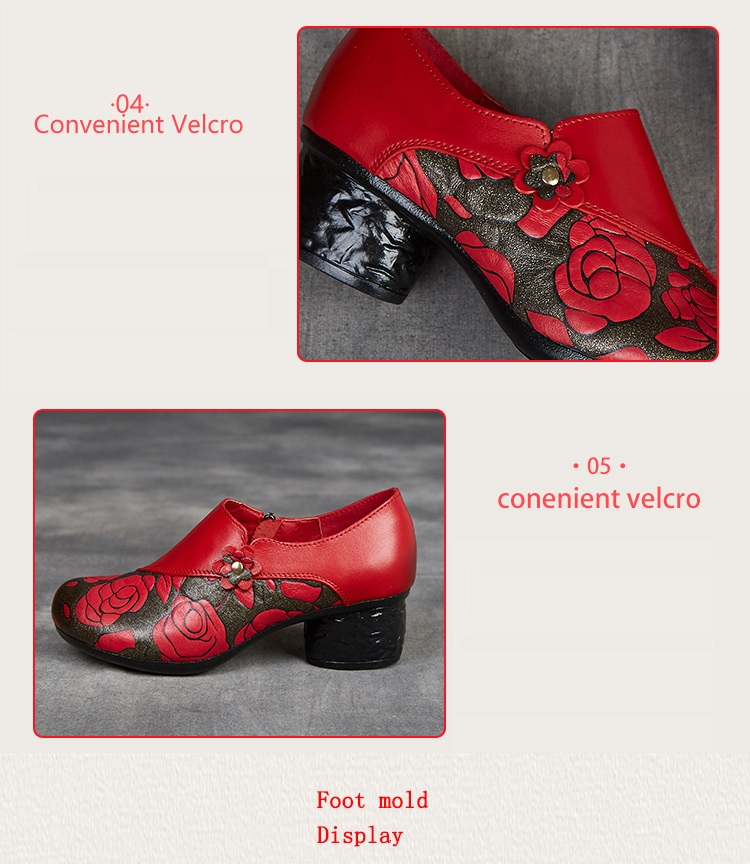 Women's Genuine Leather Ethnic - Men Shoes Red ulasan dan harga