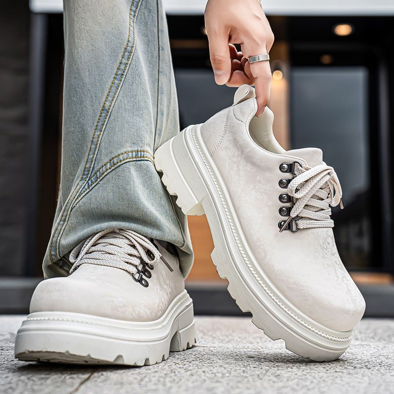 Winter Men Retro British Style - Men'S Shoes Height Increase ulasan dan harga