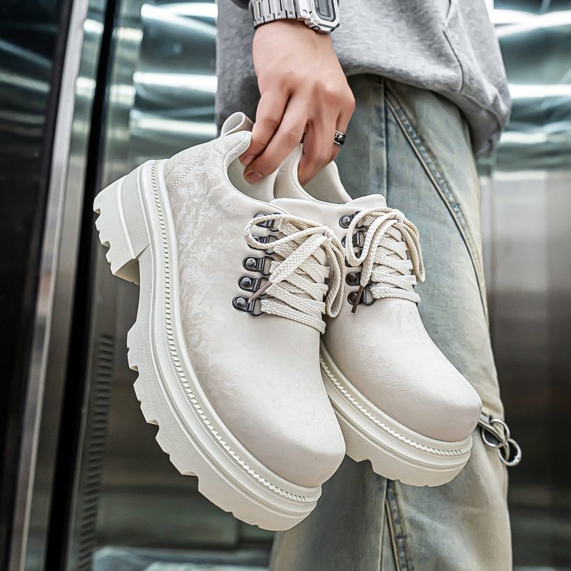 Winter Men Retro British Style - Men'S Shoes Height Increase ulasan dan harga