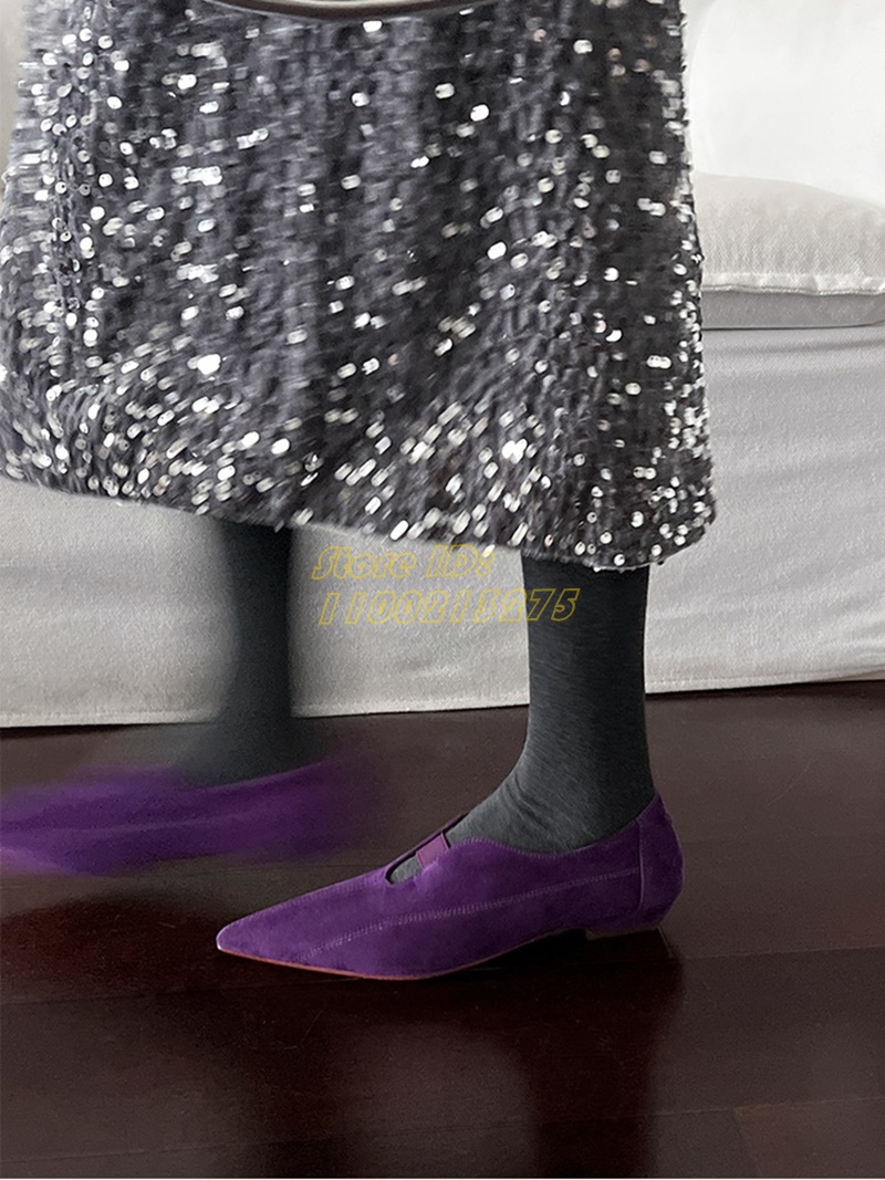 Purple Suede Pointy Toe Pumps  - Dress Shoe Pointed ulasan dan harga