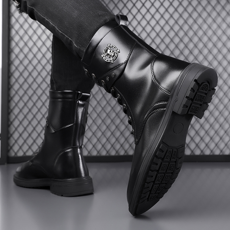 Unisex High-Top Chunky Sole Pl - Men'S Shoes Black And White ulasan dan harga