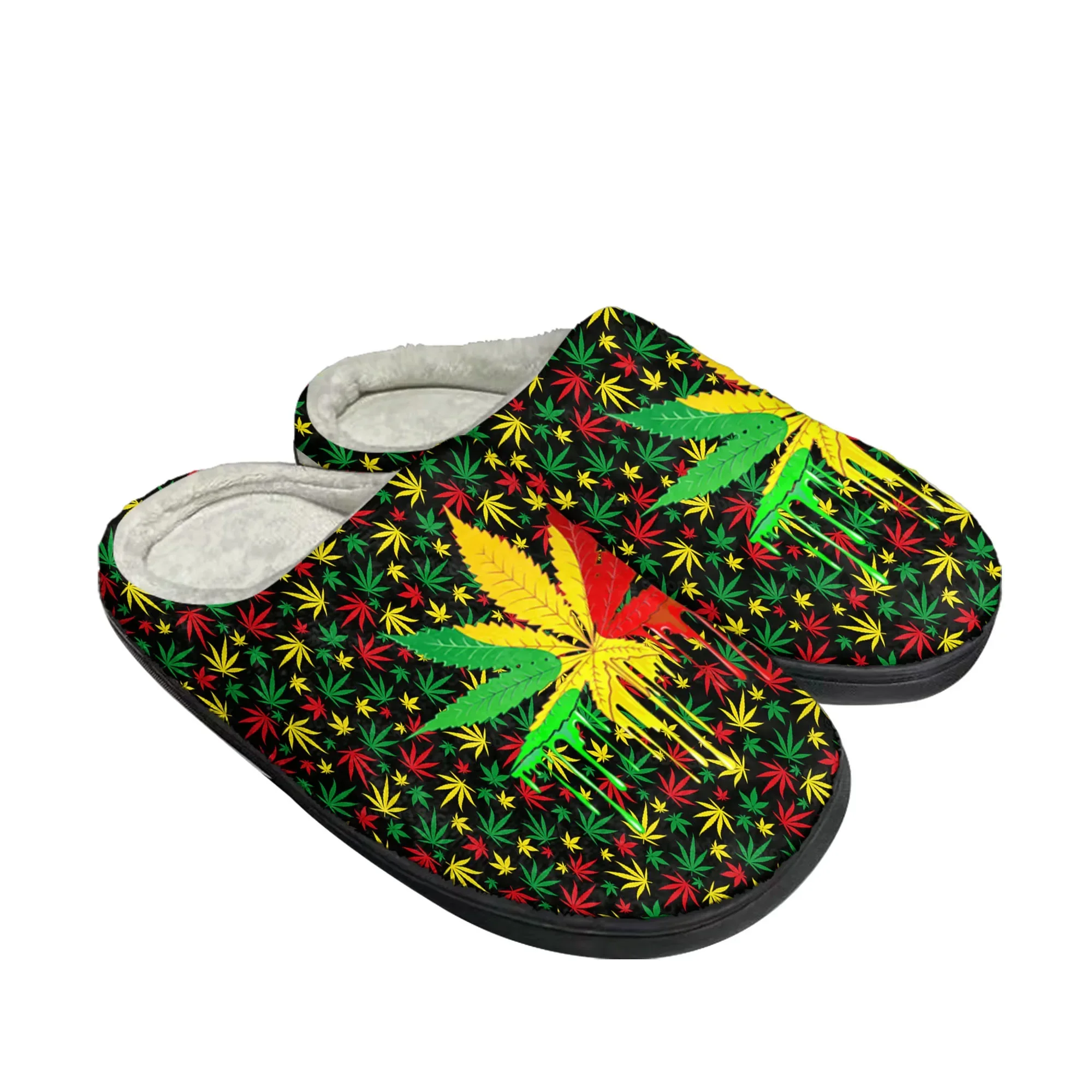 Leaf Weed Rasta Marijuana Red  - Men Shoes Yellow ulasan dan harga