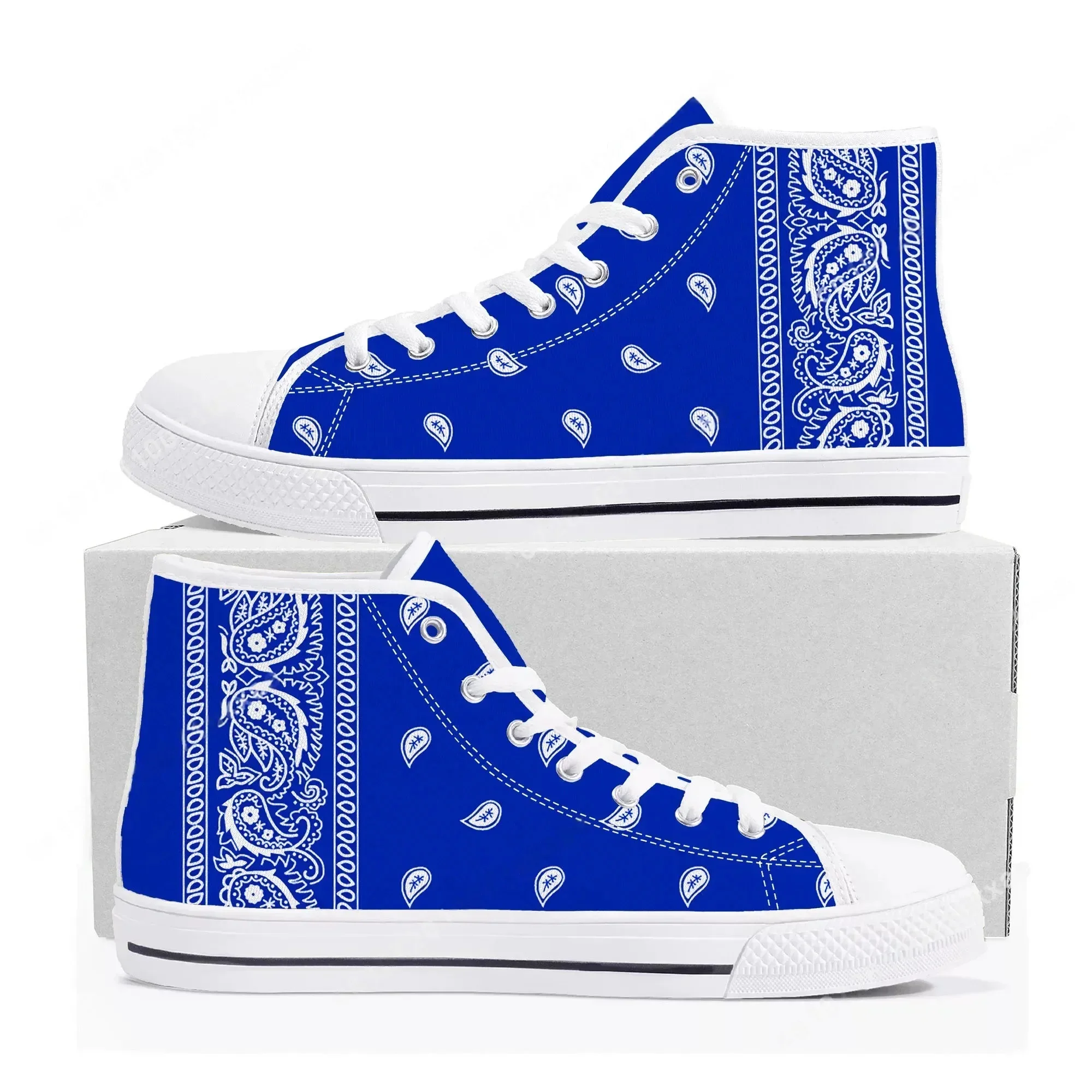 Bandana Paisley High Top Sneak - Men'S Shoes Black And White ulasan dan harga