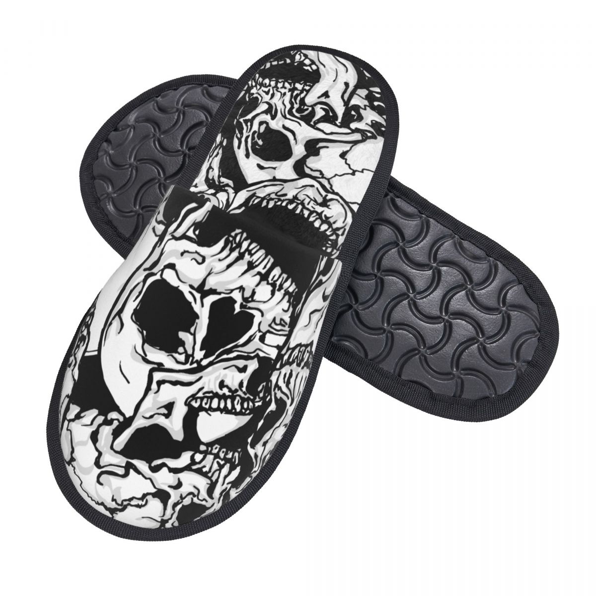 Indoor Black And White Skulls  - Men'S Shoes Black And White ulasan dan harga