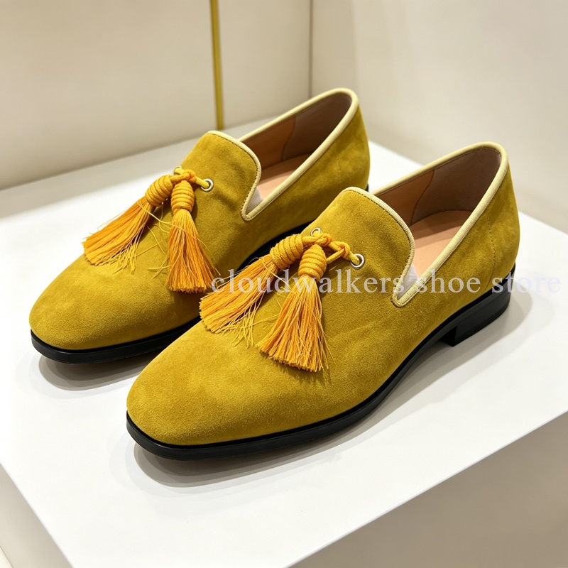 Men's Mustard Yellow Suede Tas - Men Shoes Yellow ulasan dan harga