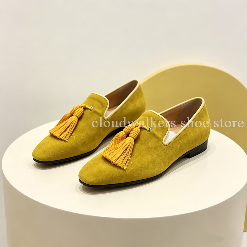 Men's Mustard Yellow Suede Tas - Men Shoes Yellow ulasan dan harga