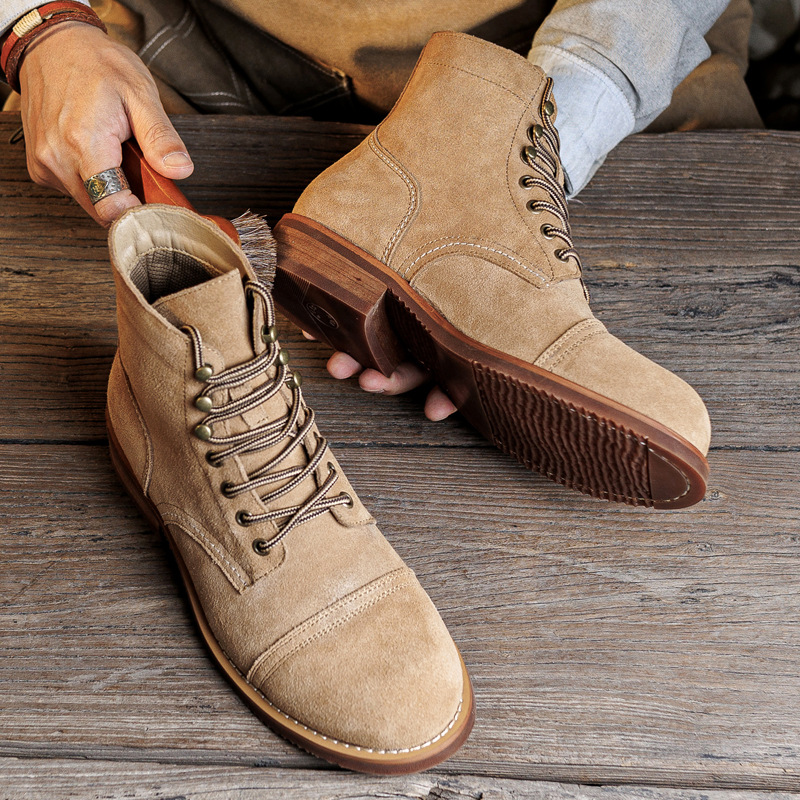 Vintage Tooling Male Motorcycl - Men Shoes Red ulasan dan harga