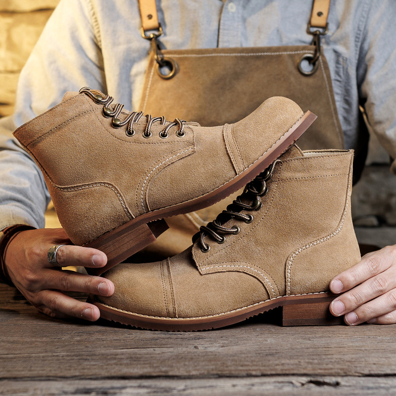 Vintage Tooling Male Motorcycl - Men Shoes Red ulasan dan harga