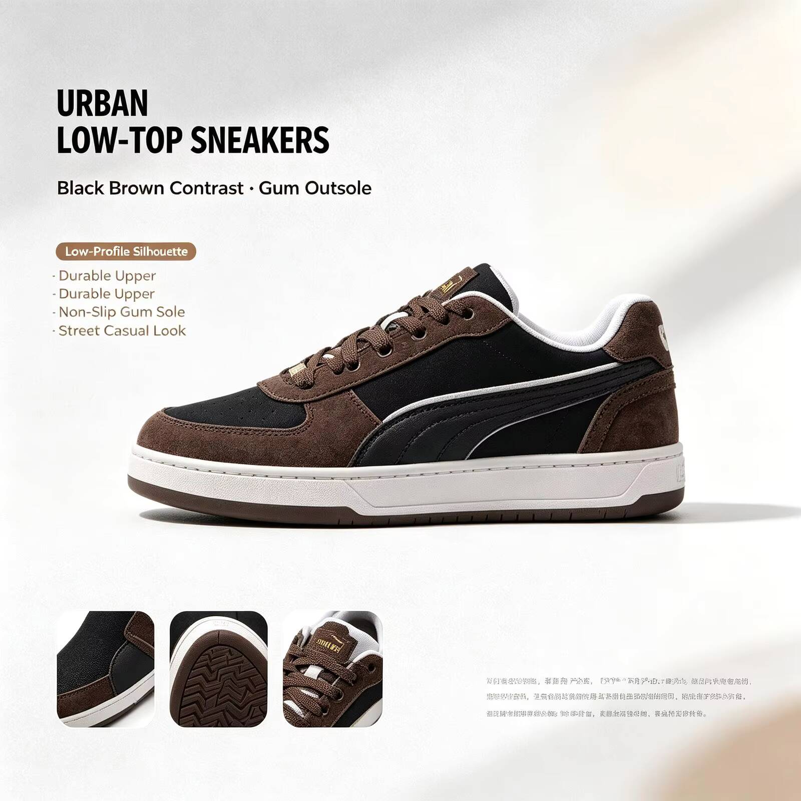 New Hot Puma Brown White Low T - Men'S Shoes Puma Sneakers ulasan dan harga