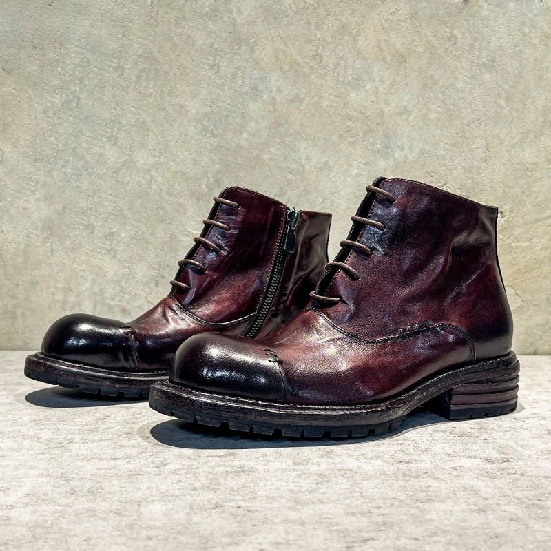 Ethnic Style Washed Horsehide  - Men'S Shoes Zipper ulasan dan harga