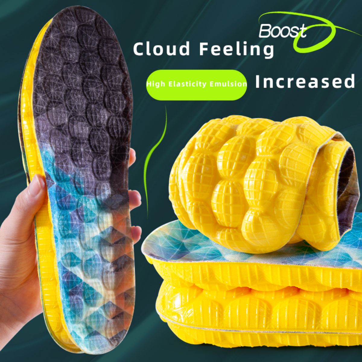 1Pair 4D Cloud Technologyt Hig - Men Shoes Yellow ulasan dan harga