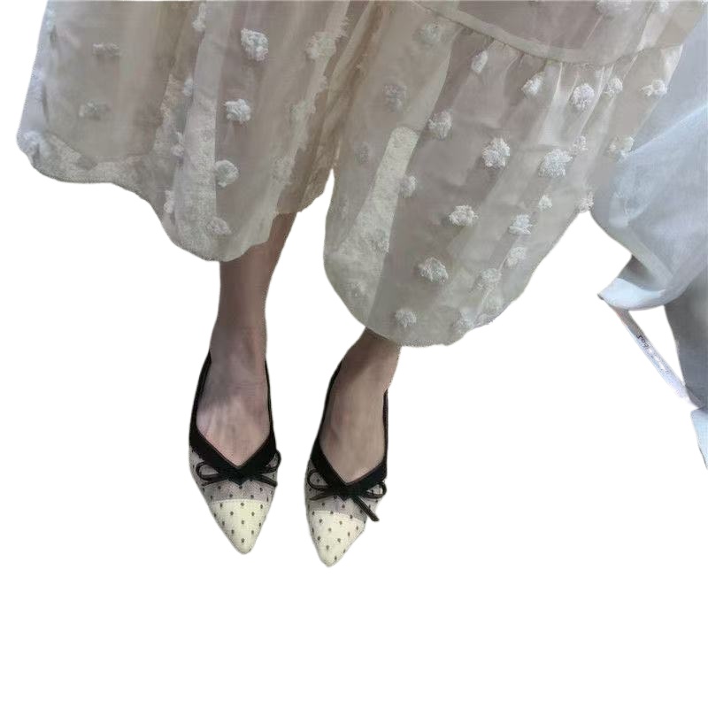2026 Summer New Polka Dot Sing - Dress Shoe Pointed ulasan dan harga