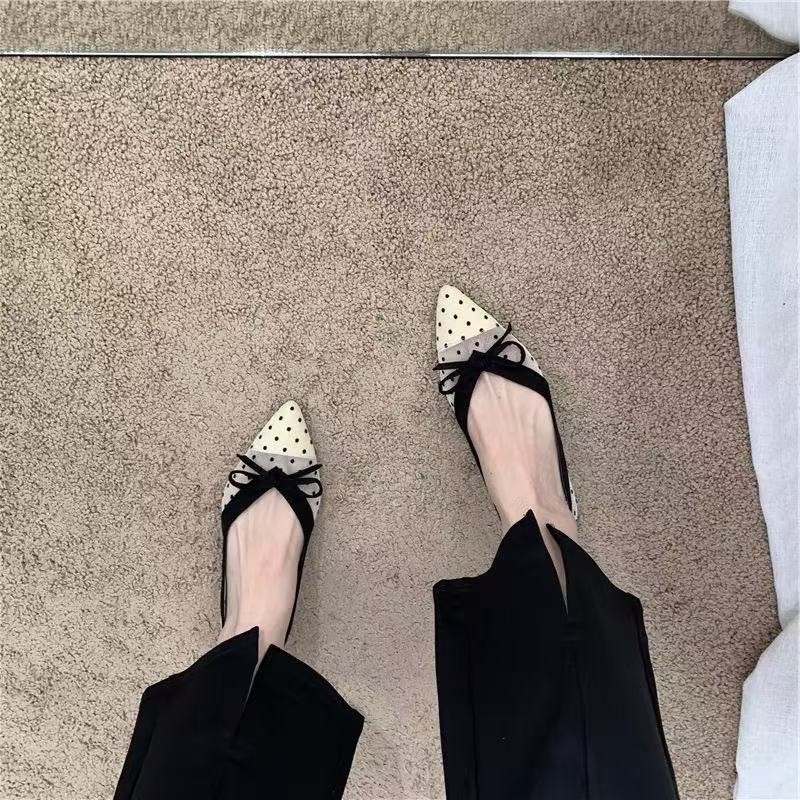 2026 Summer New Polka Dot Sing - Dress Shoe Pointed ulasan dan harga