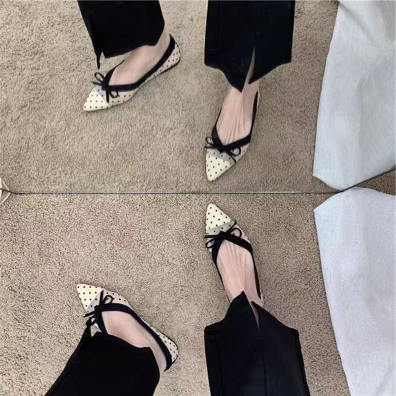 2026 Summer New Polka Dot Sing - Dress Shoe Pointed ulasan dan harga