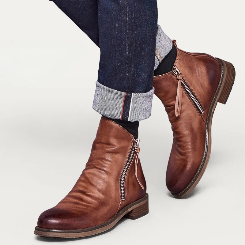 Fashion Men's Chelsea Boots Au - Men'S Shoes Zipper ulasan dan harga