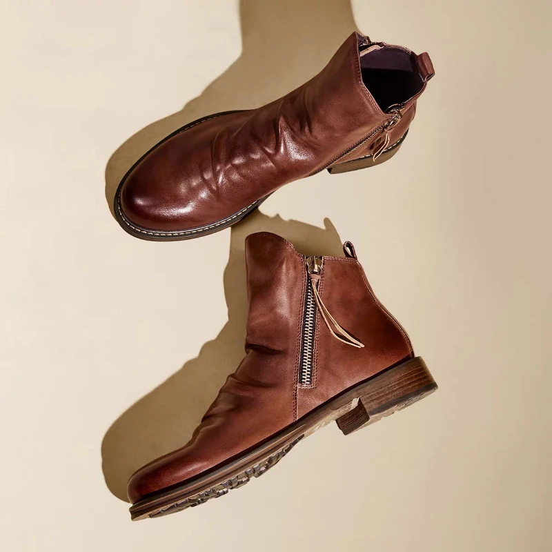 Fashion Men's Chelsea Boots Au - Men'S Shoes Zipper ulasan dan harga