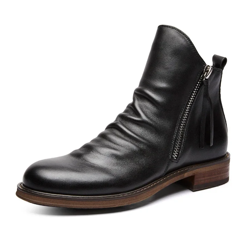 Fashion Men's Chelsea Boots Au - Men'S Shoes Zipper ulasan dan harga