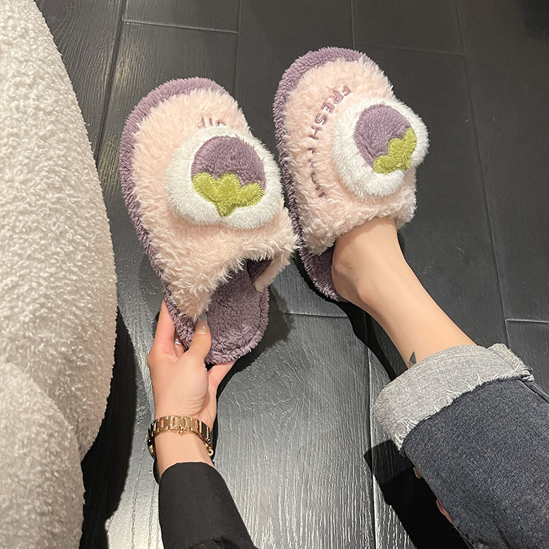 Women fluffy Cotton Slippers W - Men'S Shoes Cloud ulasan dan harga