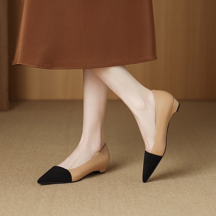 French ladies' high-heeled sho - Dress Shoe Pointed ulasan dan harga