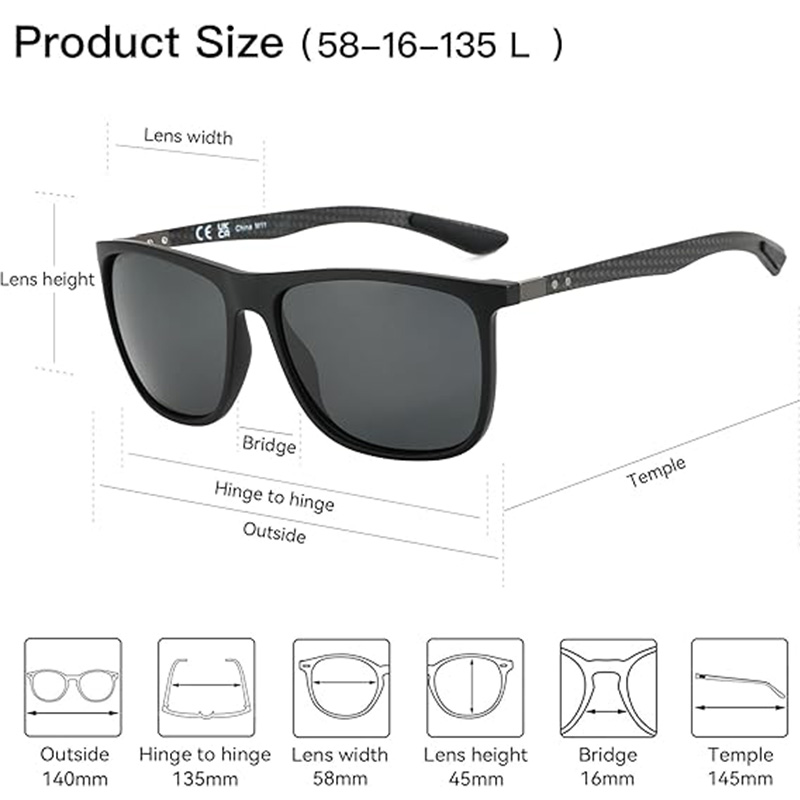 ZENOTTIC Square Polarized Sung - Men Shoes Zegna ulasan dan harga