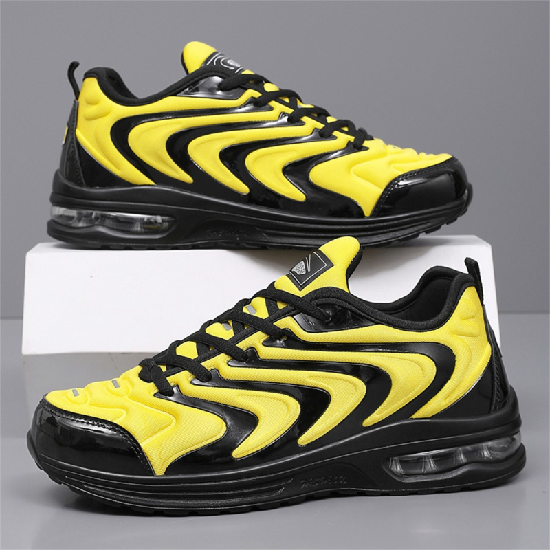Men Black White Wavy Striped A - Men'S Shoes Black And White ulasan dan harga