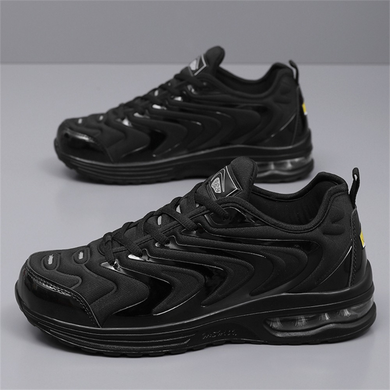 Men Black White Wavy Striped A - Men'S Shoes Black And White ulasan dan harga