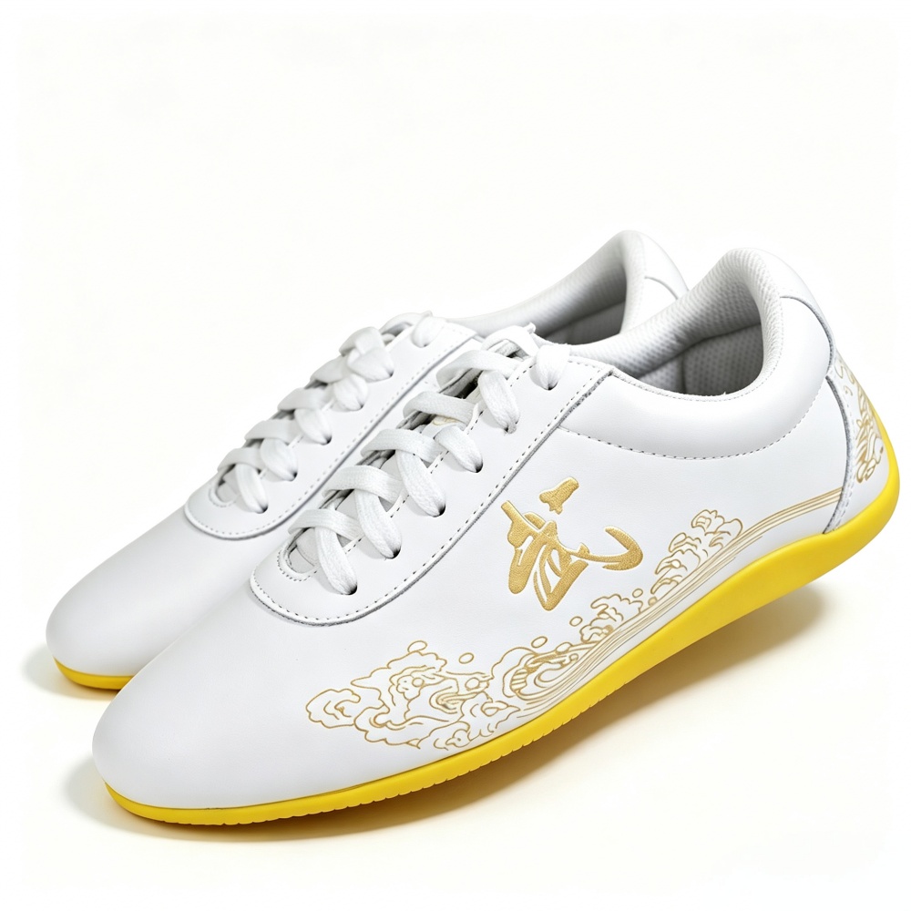 Genuine Leather Tai Chi Shoes  - Men Shoes Yellow ulasan dan harga