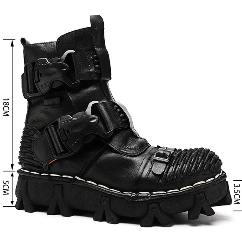 Men's Genuine Leather Motorcyc - Men Shoes Red ulasan dan harga