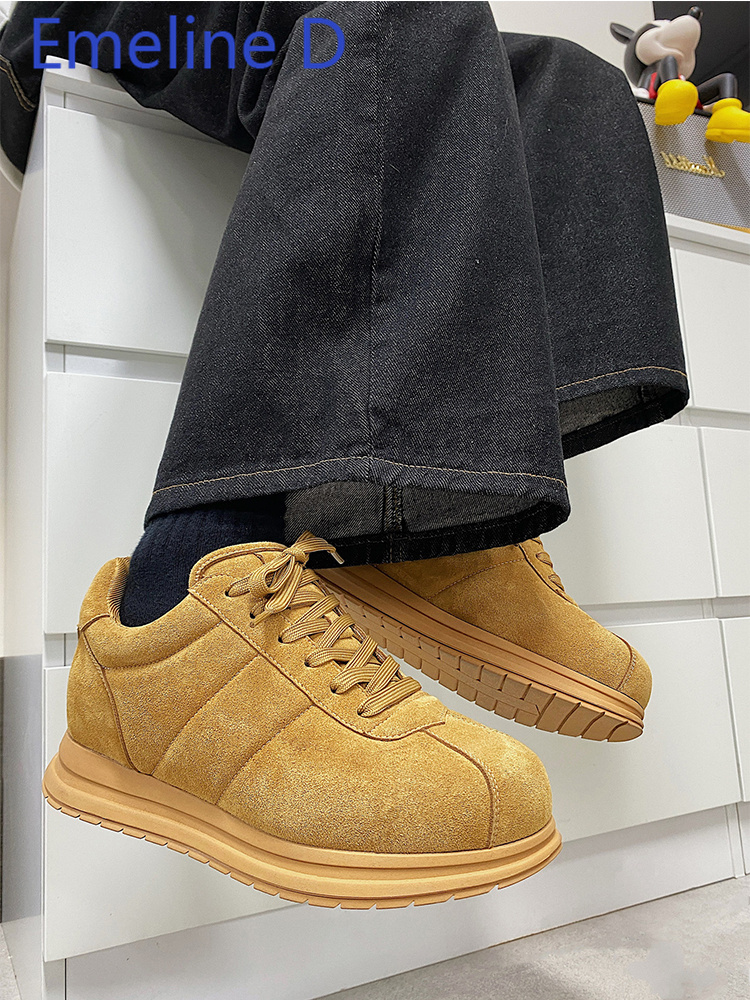 Yellow Thick Soled Lace Up Bre - Men Shoes Yellow ulasan dan harga